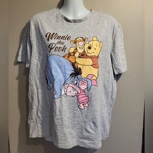 Vintage Disney Winnie the Pooh Gray T-Shirt, Size Large